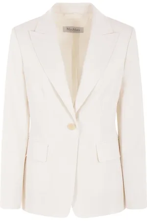 Max Mara Jacka, Dam, S, Elfenbensvit Ull Enkelknäppt Kavaj