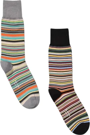 Paul Smith Underkläder, Herr, ONE Size, Bomull, Livliga Multifärgade Randiga Strumpor