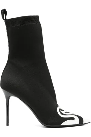 Balmain Skor, Dam, 38 EU, Nylon, Svarta Stretchiga Ankelboots