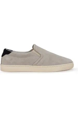 Brunello Cucinelli Skor, Herr, 43 EU, Läder, Grå Läder Sneaker Klassisk Stil