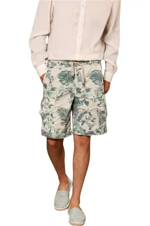 Masons Shorts, Herr, 3Xl, Bomull, Cargo Bermuda med Hawaii Print