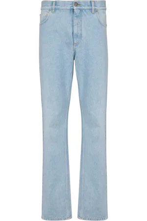 Balmain Jeans, Herr, W35, Denim, Ljusblå regular-fit denim jeans
