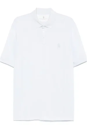 Brunello Cucinelli Topp, Herr, L, Bomull, Lyxig kortärmad polo