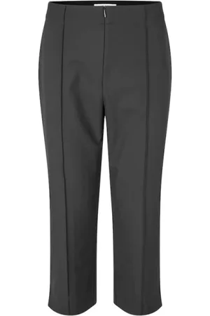 Samsøe Samsøe Byxor, Dam, S, Polyester, Högmidjade slim fit capri byxor
