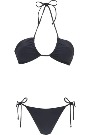MC2 SAINT BARTH Badkläder, Dam, M, Läder, Svart Havskläder Bikini Triangel Topp