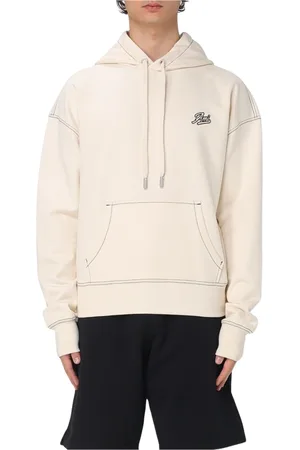 Ami Sweatshirts & Hoodies, Herr, S, Bomull, Vit ContrastStitch Hoodie