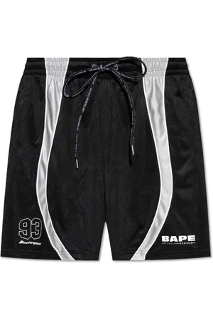 A Bathing Ape Shorts, Herr, L, Polyester, Shorts med tryckt logotyp