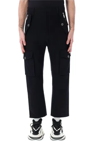 Balmain Byxor, Herr, M, Bomull, Svarta Tapered Cargo Byxor