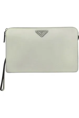 Prada Väska, Herr, ONE Size, Läder, Platina Läder Aktväska