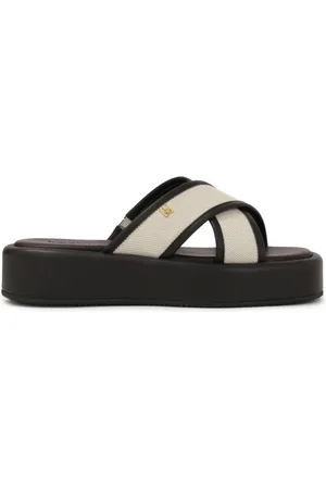 Kazar Skor, Dam, 36 EU, Läder, Läder flip-flops på en tjock sula med korsremmar