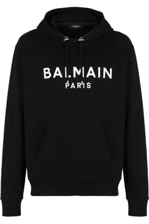 Balmain Sweatshirts & Hoodies, Herr, L, Bomull, Logo Hoodie