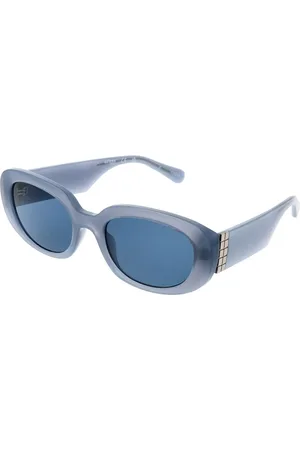 Guess Accessoarer, Dam, ONE Size, Blå Kvinnor Solglasögon Oval Stil