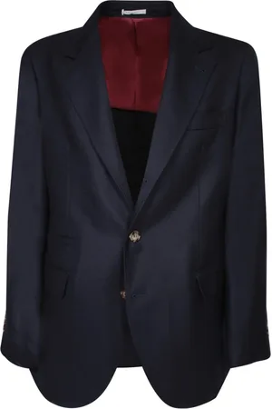 Brunello Cucinelli Jacka, Herr, L, Kashmir, Blå Kasmir Klassisk Blazer
