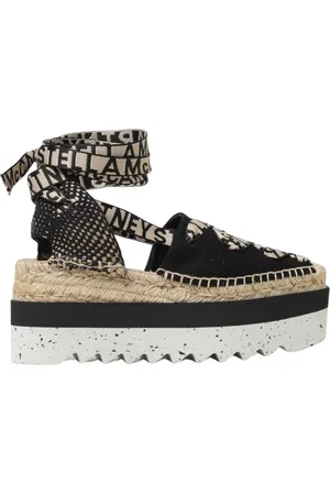 Stella McCartney Skor, Dam, 40 EU, Bomull, Svarta Lace-Up Espadriller
