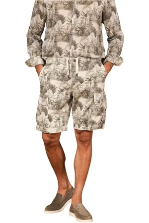 Masons Shorts, Herr, 3Xl, Bomull, Blommigt Mönstrade Cargo Bermuda Shorts