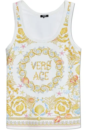 VERSACE Topp, Dam, 2Xs, Bomull, Topp med färgstarkt tryck