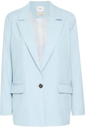 Saint Tropez Jacka, Dam, XL, Blå Airy Blazer Jacka