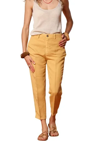 Masons Byxor, Dam, XS, Linne, Avslappnad passform Chino Jogger Byxor Linda Summer