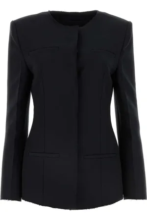 Msgm Jacka, Dam, 3Xs, Polyester, Svart Stretch Blazer i Polyesterblandning