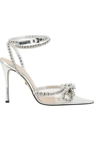 Mach & Mach Skor, Dam, 36 EU, Läder, Bow Pumps med Silverpärlor