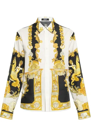 VERSACE Skjorta, Herr, S, Bomull, Skjorta med korallteatertryck
