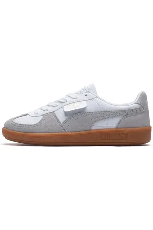 PUMA Skor, unisex, 45 EU, Läder, Vita Glacial Grey Sneakers