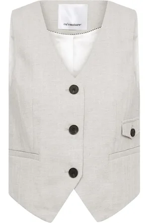 Co`Couture Jacka, Dam, L, Lisacc Linen Tailor Vest Blazer