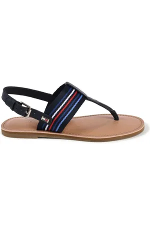 Tommy Hilfiger Skor, Dam, 39 EU, Polyester, Blå Strappy Sandaler för Kvinnor