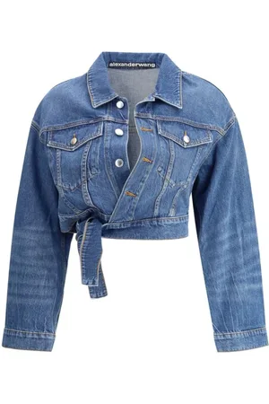 Alexander Wang Jacka, Dam, S, Bomull, Jeansjacka med slips