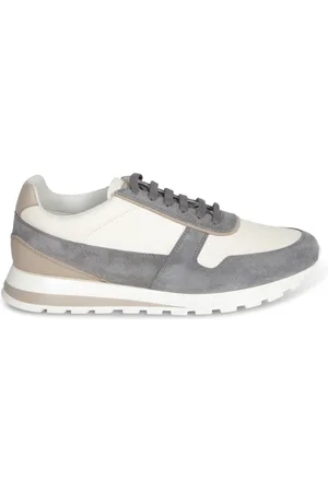 Brunello Cucinelli Skor, Herr, 40 EU, Läder, Vita Lädersneakers Modern Stil