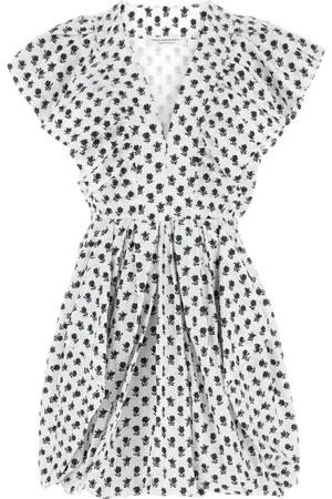 Serafini Klänning, Dam, XS, Bomull, Tryckt poplin miniklänning