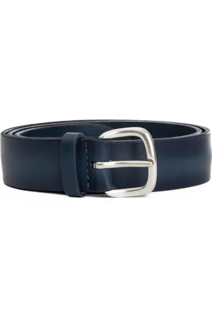 Orciani Accessoarer, Herr, 100 CM, Läder, Denim Läderbälte Silverspänne