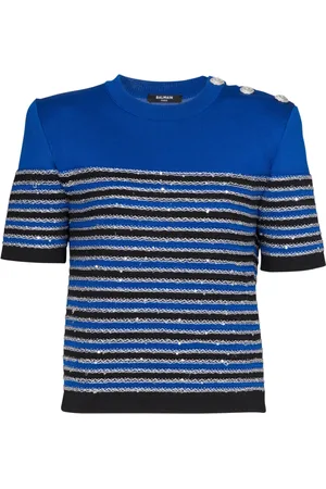 Balmain Stickade tröjor & koftor, Dam, 2Xs, Blus