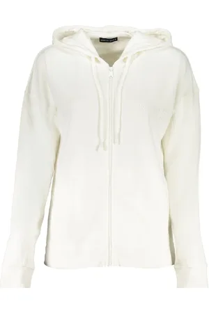 North Sails Sweatshirts & Hoodies, Dam, M, Bomull, Huvtröja med Dragkedja och Logotyp