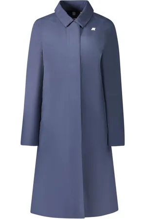 K-Way Kappa, Dam, M, Polyester, Blå Regnrock Jacka Kappa Stilren Funktionell