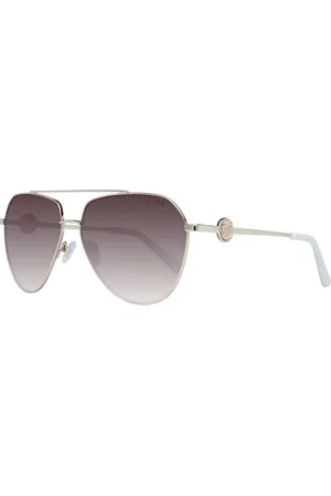 Guess Accessoarer, Dam, ONE Size, Guld Aviator Solglasögon för Kvinnor