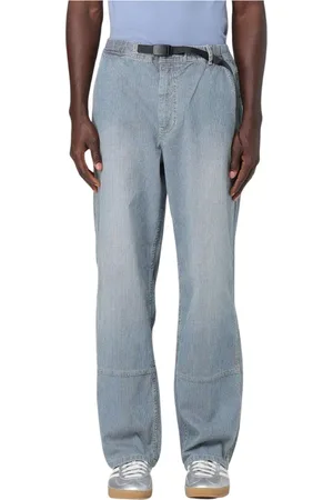 Gramicci Jeans, Herr, XL, Denim, Avslappnad passform Denimbyxor Blå
