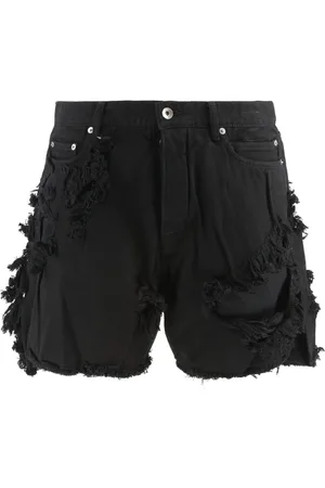 Rick Owens Shorts, Herr, W30, Bomull, Slitna Bomull Bermuda Shorts