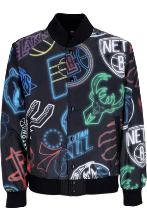 New Era Jacka, Herr, XS, Polyester, NBA All Over Print Bomber Jacket