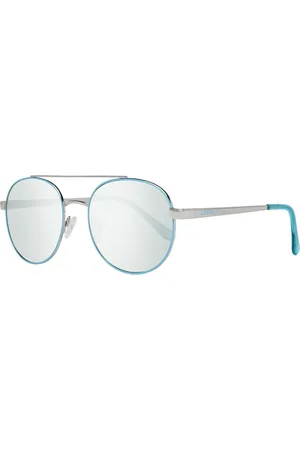 Guess Accessoarer, Dam, ONE Size, Ovalformade solglasögon med spegeleffekt