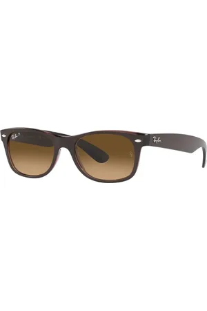 Ray-Ban Accessoarer, unisex, 55 MM, Nylon, Fyrkantiga polariserade solglasögon brunt gradient