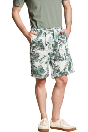 Masons Shorts, Herr, XS, Bomull, Cargo Bermuda med Hawaii Print