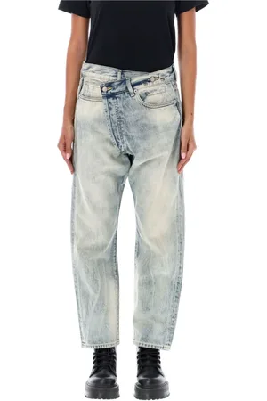 R13 Jeans, Dam, W26, Bomull, Vintage Askblå Crossover Jeans