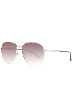 Guess Accessoarer, Dam, ONE Size, Silver Aviator Solglasögon för Kvinnor