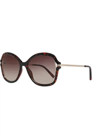 Guess Accessoarer, Dam, ONE Size, Bruna Fjärilsformade Solglasögon