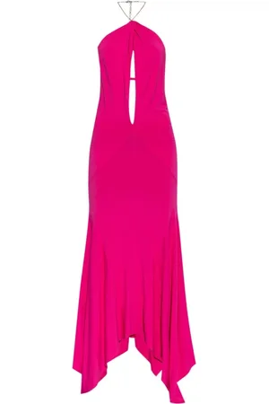 The Attico Klänning, Dam, 2Xs, Läder, Fuchsia Klänning Aw24 Stiligt Damkläder