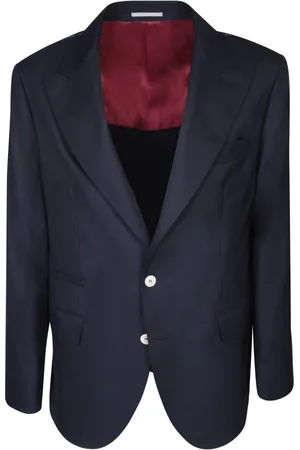Brunello Cucinelli Jacka, Herr, M, Blå Ull Blazer Aw24