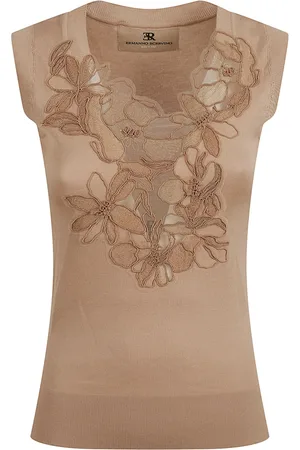 ERMANNO SCERVINO Topp, Dam, M, Bomull, Stickad Tanktopp