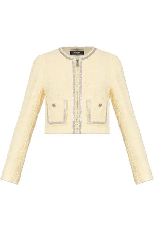 VERSACE Jacka, Dam, XS, Tweed, Tweedjacka med skimrande kristaller