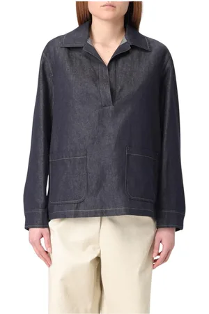 Max Mara Blusar & Skjortor , Dam, S, Blå Elegant Ärmlös Topp
